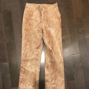 Python skin pants.